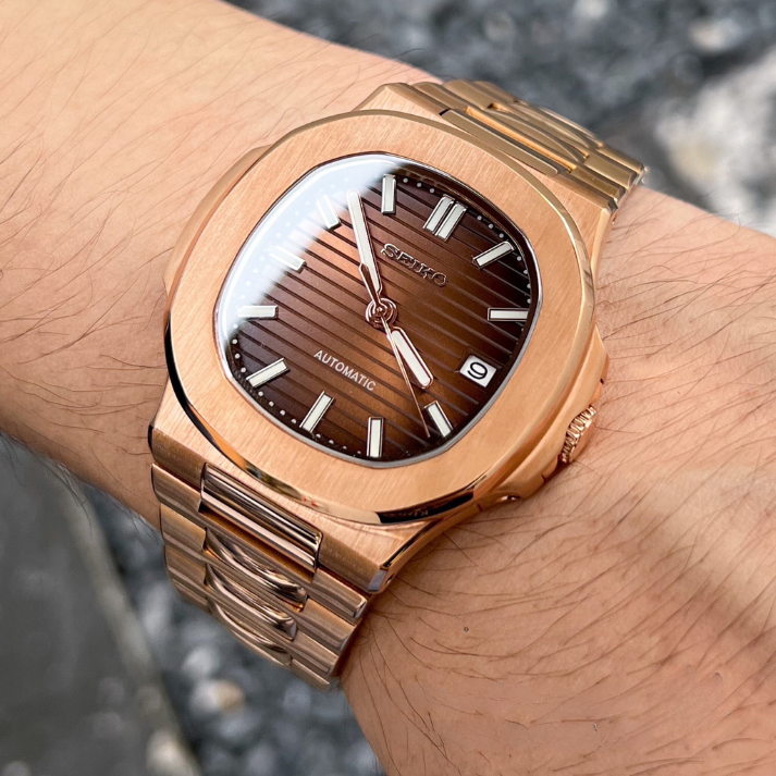 Nautiko Rosegold/Brown - Nh35 Seiko Automatic Watch