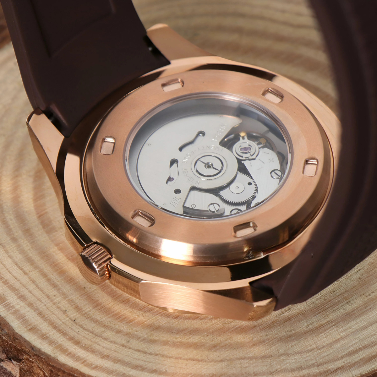 Nautiko Gold/Burgundy Red - Nh35 Seiko Automatic Watch