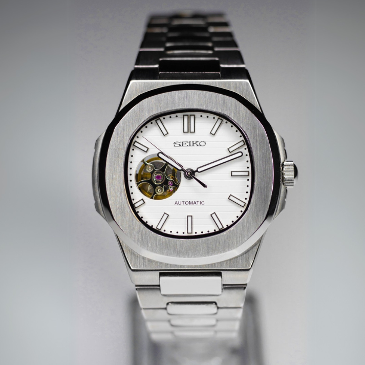 Nautiko Classic White (Open Heart)- Nh35 Seiko Automatic  Watch