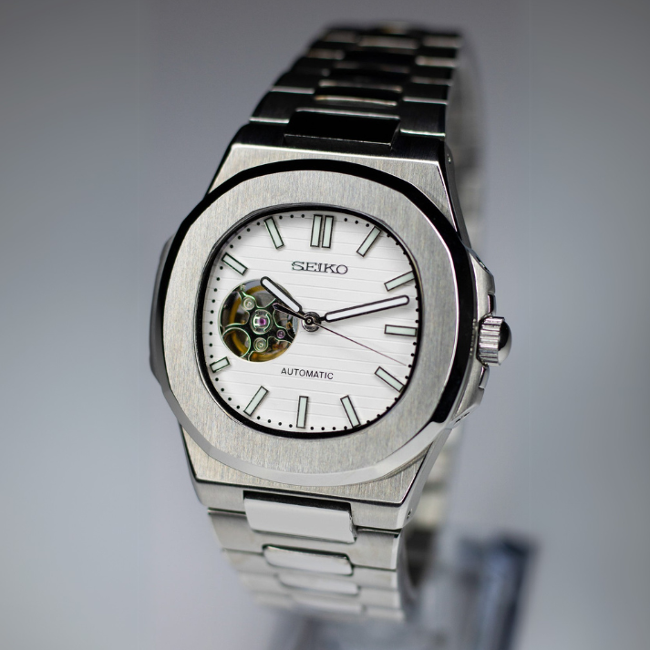 Nautiko Classic White (Open Heart)- Nh35 Seiko Automatic  Watch