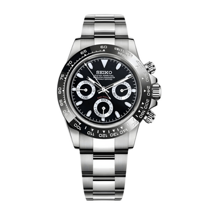 Seiko Mod Daytona Black Chronograph