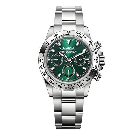 Seiko Mod Daytona Green Chronograph