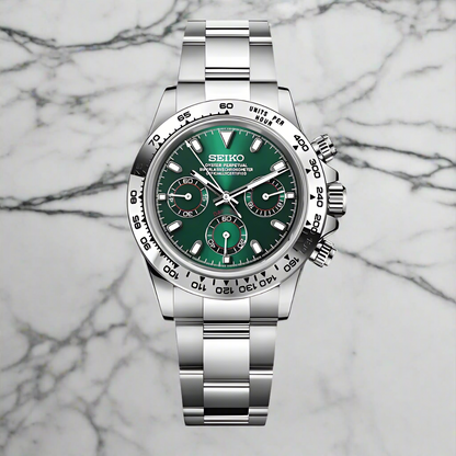 Seiko Mod Daytona Green Chronograph