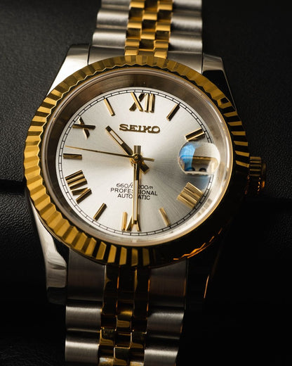 Seikojust- Two Tone Gold Roman Dial