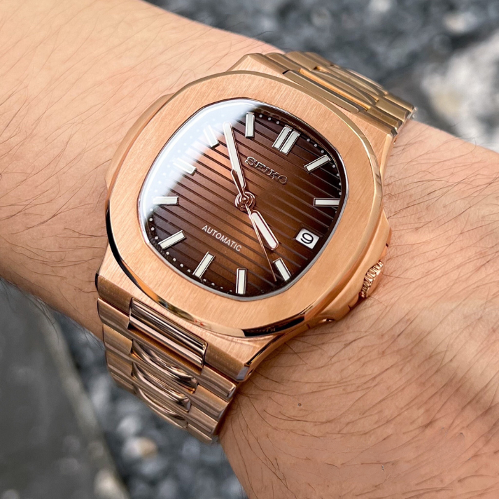 Nautiko Rosegold/Brown - Nh35 Seiko Automatic  Watch