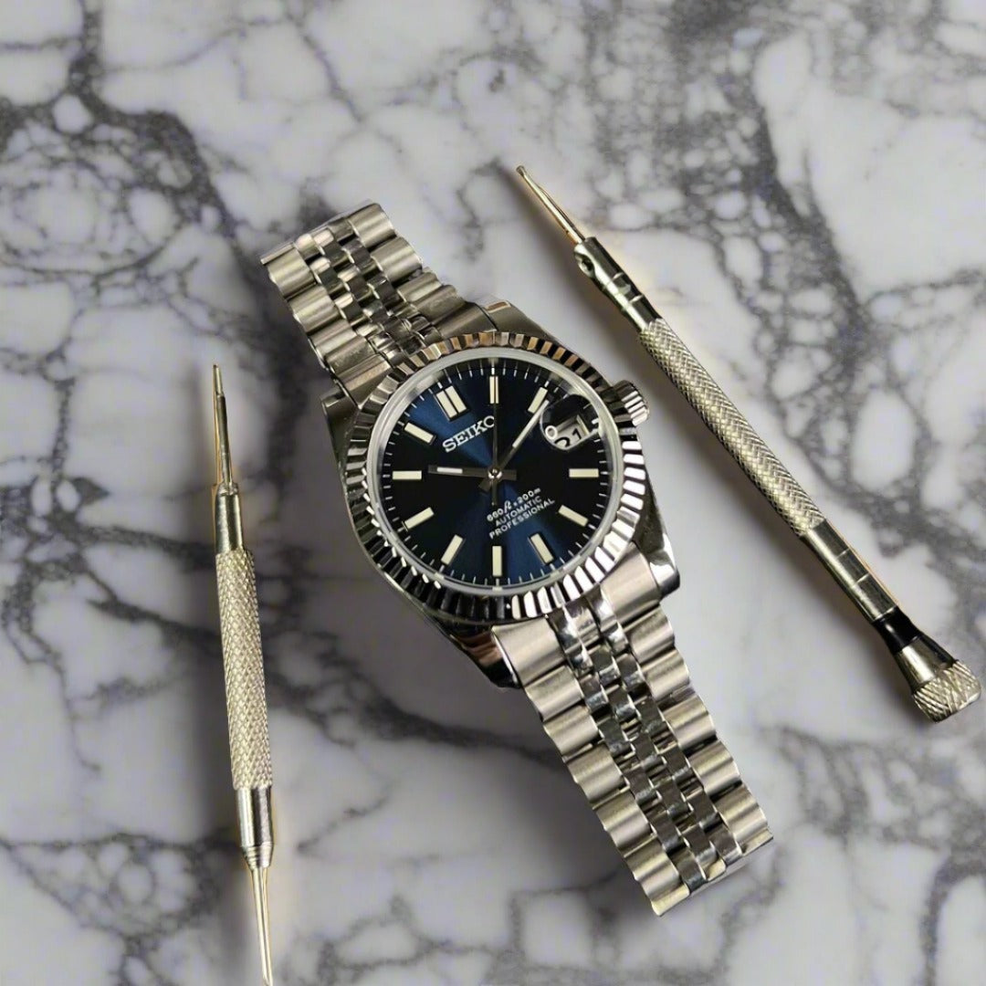 DATEJUST NAVY BLUE - CUSTOM SEIKO NH35 AUTOMATIC WATCH