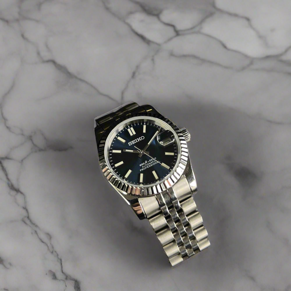 DATEJUST NAVY BLUE - CUSTOM SEIKO NH35 AUTOMATIC WATCH