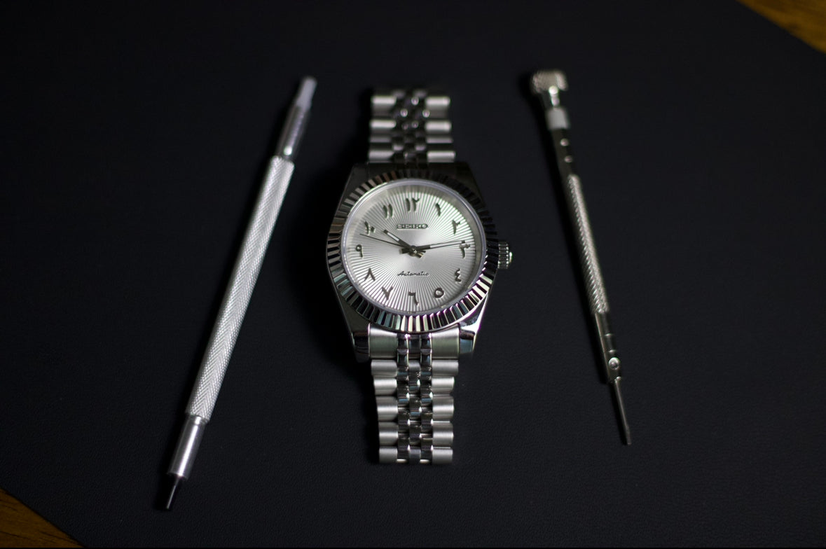 Seikojust- White Pearl Arab Dial