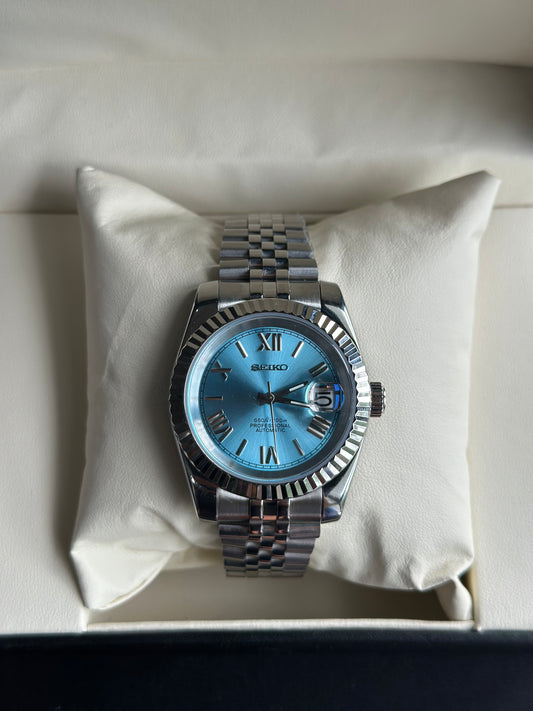 DATEJUST ICE BLUE - CUSTOM SEIKO NH35 AUTOMATIC WATCH