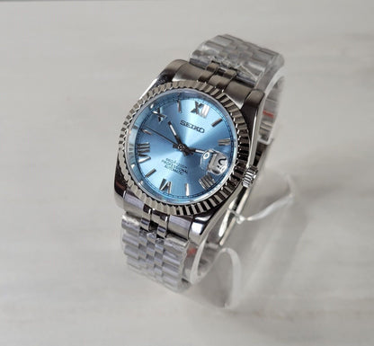 DATEJUST ICE BLUE - CUSTOM SEIKO NH35 AUTOMATIC WATCH