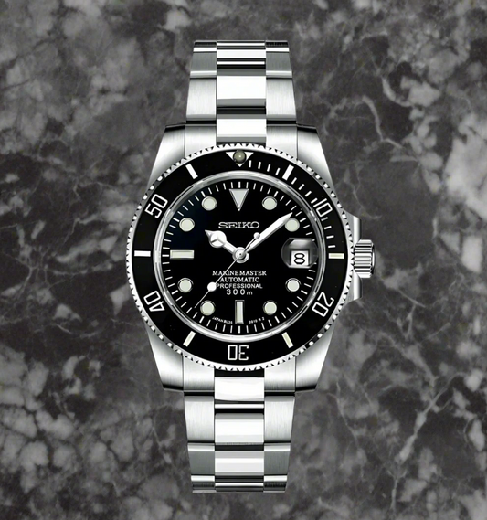 Seiko Mod Submariner Black